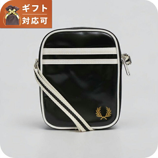 フレッドペリー FRED PERRY Classic Small Side Bag ショルダーバッグ l1179-d57 ユニセックス Black Ecru WQ00058423