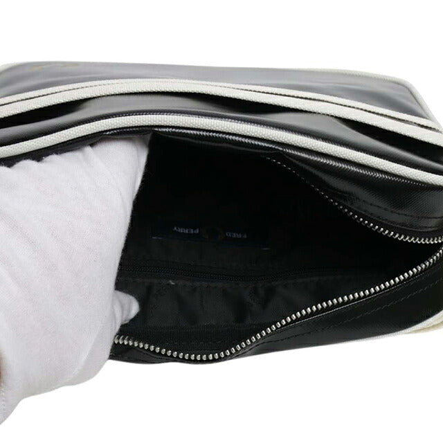 Fred Perry FRED PERRY Classic Mini Shoulder Bag Shoulder Bag l2168-d57 Unisex Black Ecru WQ00058424