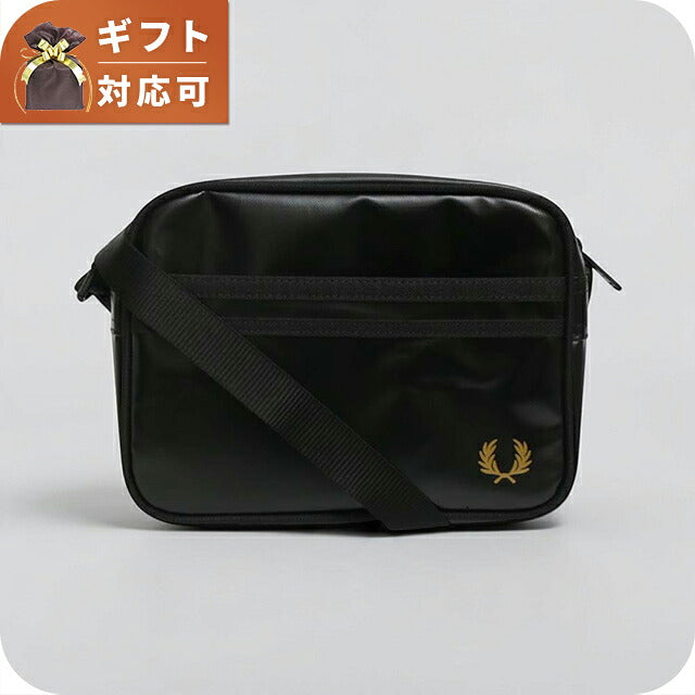 Fred Perry FRED PERRY Tonal Classic Mini Shoulder Bag Shoulder Bag l2169-774 Unisex Black Gold WQ00058425