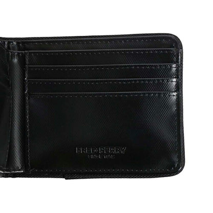 Fred Perry FRED PERRY Tonal Coated Polyester Billfold Wallet Bifold Wallet Bifold Wallet l2810-774 Unisex Black Gold WQ00058427