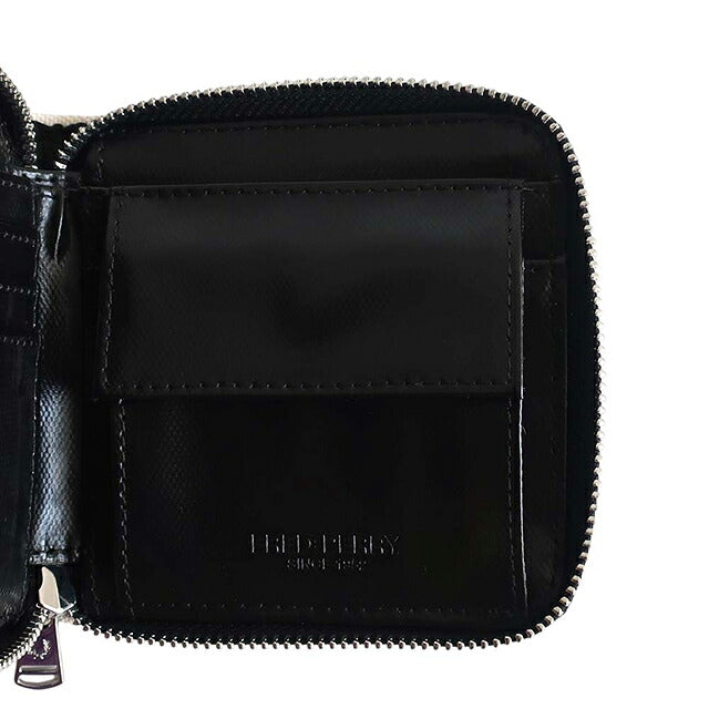 Fred Perry FRED PERRY 经典拉链钱包 圆形拉链钱包 双折钱包 双折钱包 l1195-d57 中性黑色米色 WQ00058428
