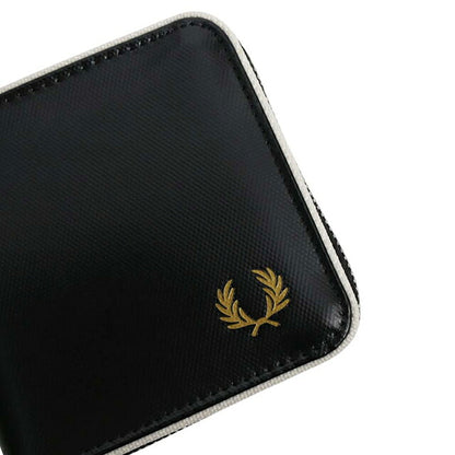 Fred Perry FRED PERRY 经典拉链钱包 圆形拉链钱包 双折钱包 双折钱包 l1195-d57 中性黑色米色 WQ00058428