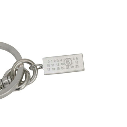 MM6 Maison Margiela Polished Palladium Clip Keyring sm6ua0022-p9210-951 Unisex Silver Keyring WQ00058435