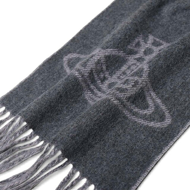 ヴィヴィアン ウエストウッド マフラー メンズ レディース ブランド Vivienne Westwood ロゴ W01MK-P410 ANTHRACITE ビビアン WQ00058486