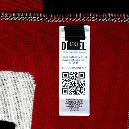 ディーゼル DIESEL S-DIV STOLE マフラー a21823-0ihcc-9xx ユニセックス ブラック×レッド マフラー WQ00058525