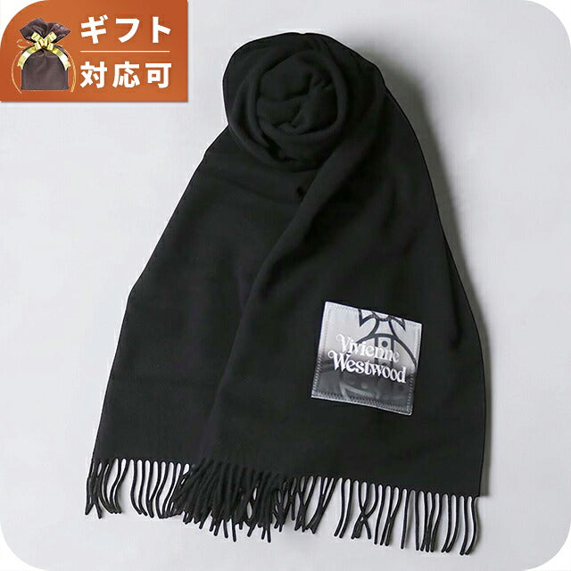 Vivienne Westwood VIVIENNE WESTWOOD NURIA STOLE Muffler 8103013J-W010X-N401-BLACK Unisex Black Muffler WQ00058535