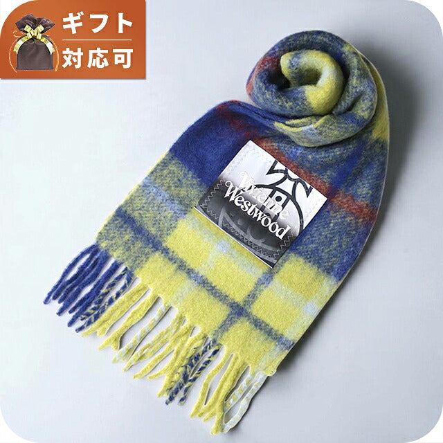 ヴィヴィアンウエストウッド VIVIENNE WESTWOOD CHUNKY SCARF マフラー 8103014F-W00ZJ-K410-NAVYBLUE ユニセックスネイビーブルー マフラー WQ00058537