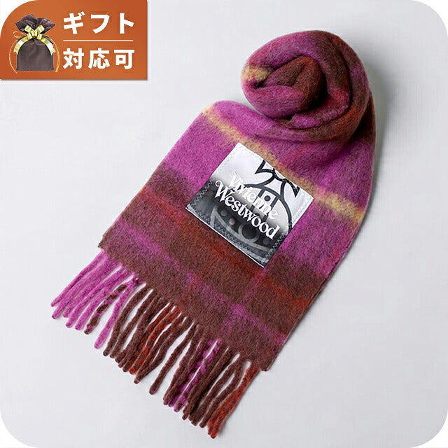 Vivienne Westwood VIVIENNE WESTWOOD CHUNKY SCARF Muffler 8103014F-W00ZJ-J401-FPP Unisex Purple Muffler WQ00058540