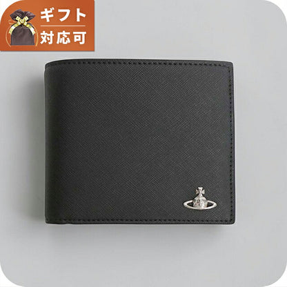 ヴィヴィアンウエストウッド VIVIENNE WESTWOOD WALLET WITH COIN POCKET 二つ折り財布 二折財布 5115003nm-s0021-n401 ユニセックス N401 BLACK WQ00058700