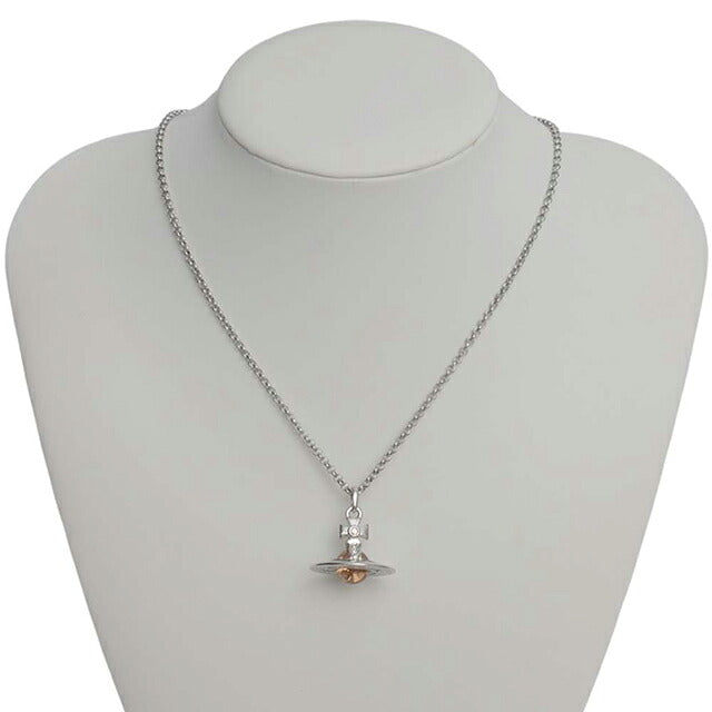 ヴィヴィアンウエストウッド VIVIENNE WESTWOOD NEW TINY ORB ネックレス 63020097-02p762 レディース 02P762 シルバー×ライトピーチ WQ00058703