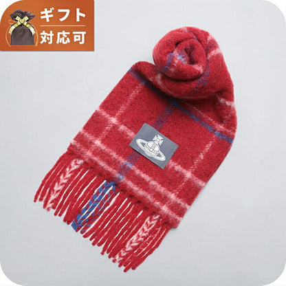 ヴィヴィアンウエストウッド VIVIENNE WESTWOOD CHUNKY CHECK マフラー 8103014F-W01MO-H401 ユニセックス レッド チェック マフラー WQ00058757