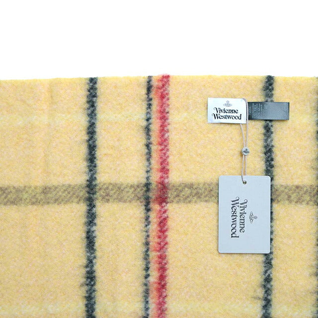 ヴィヴィアンウエストウッド VIVIENNE WESTWOOD CHUNKY CHECK マフラー 8103014F-W01MO-E401 ユニセックス イエロー チェック マフラー WQ00058758