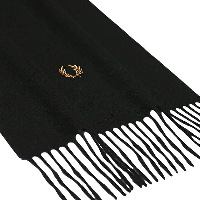 フレッドペリー FRED PERRY Plain Woven Scarf マフラー c3320-102 ユニセックス 102：BLACK WQ00058783