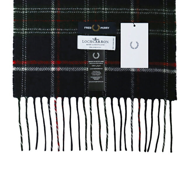 フレッドペリー FRED PERRY Lambswool Scarf マフラー c3337-z89 ユニセックス Z89：FRED PERRY TARTAN WQ00058785