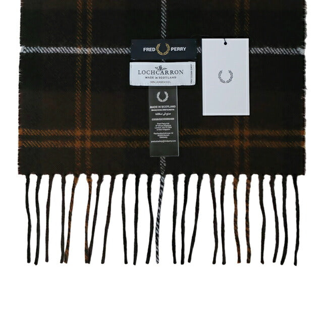 フレッドペリー FRED PERRY Lambswool Scarf マフラー c3339-33c ユニセックス 33C：RICH BROWN WQ00058787
