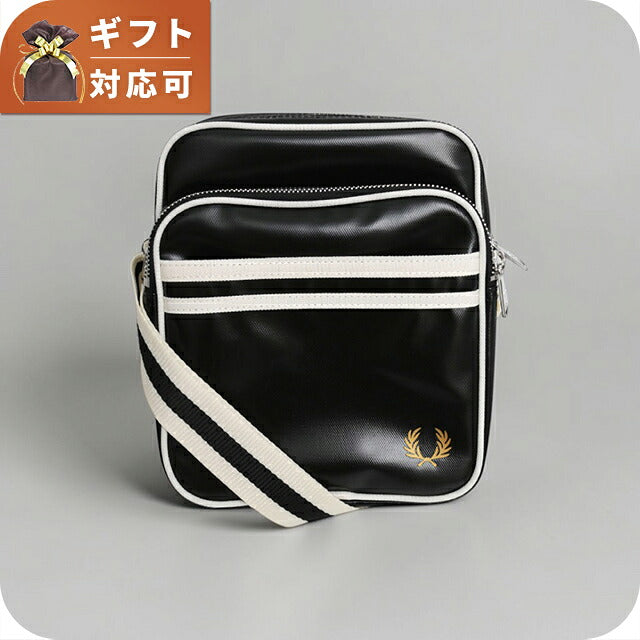 フレッドペリー FRED PERRY Classic Side Bag ショルダーバッグ l8258-d57 ユニセックス D57：BLACK ECRU WQ00058788