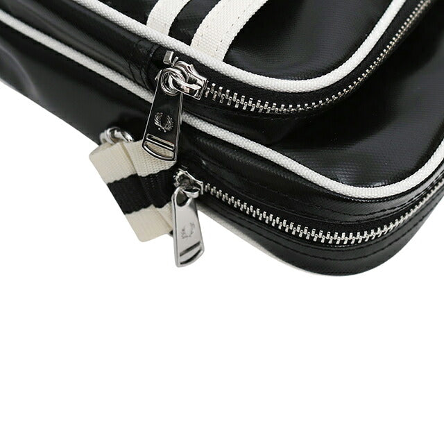フレッドペリー FRED PERRY Classic Side Bag ショルダーバッグ l8258-d57 ユニセックス D57：BLACK ECRU WQ00058788