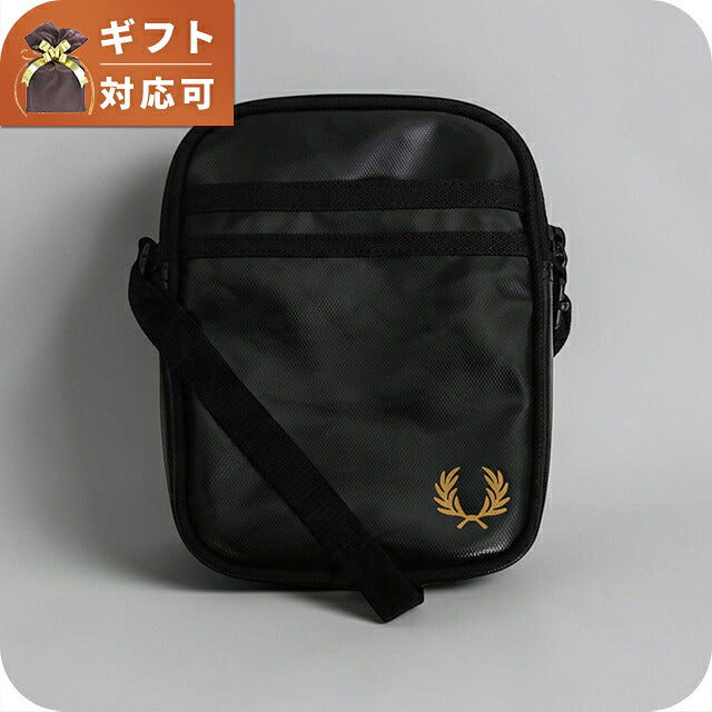 Fred Perry FRED PERRY Tonal Classic Small Side Bag Shoulder bag l2166-774 Unisex 774: BLACK GOLD WQ00058789
