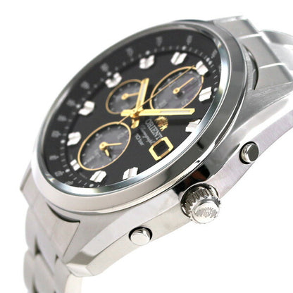 オリエント ネオセブンティーズ ホライズン 42mm ソーラー WV0091TY クロノグラフ 腕時計 メンズ ブラック SPORTS WV0091TY