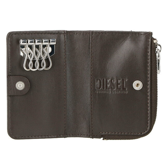ディーゼル メンズ キーケース L-ZIP KEY UNI ブラウン T2184 DIESEL（ディーゼル）の「メンズ キーケース L-ZIP KEY（キー