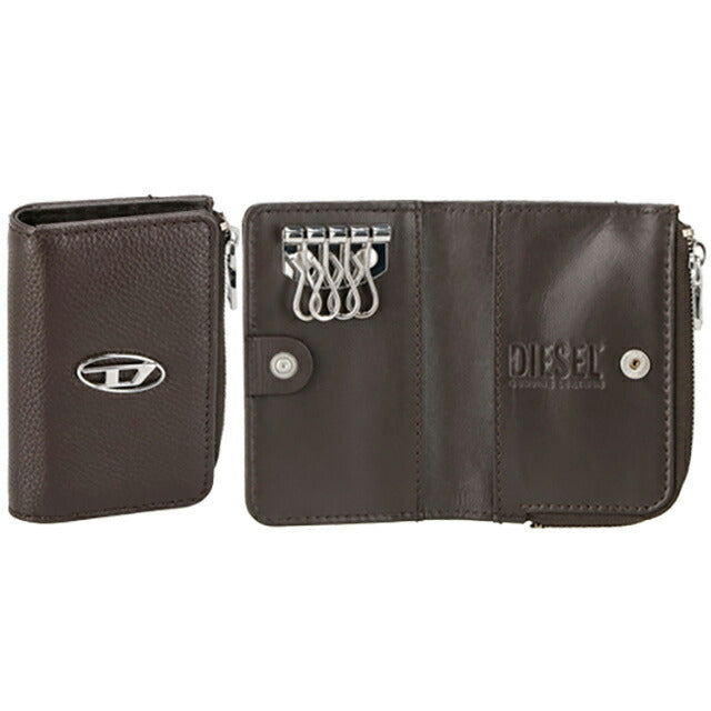 ディーゼル キーケース メンズ ブランド DIESEL X09016P0685 T2184 ブラウン X09016P0685-T2184