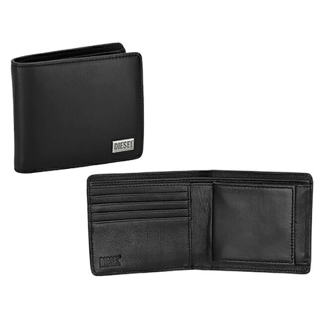 美品DIESEL 二つ折り財布 本革 黒 DIESEL二つ折りウォレット（MEN）｜ディーゼル公式オンラインストア