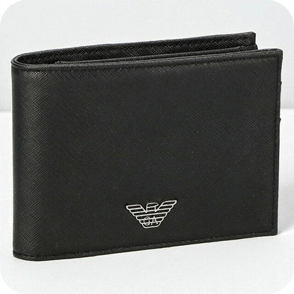 エンポリオ・アルマーニ 二つ折り財布 メンズ ブランド EMPORIO ARMANI Y4R165-Y138E 81072 ブラック ウォレット 高級 おしゃれ プレゼント 実用的
