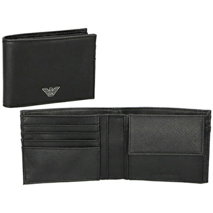 エンポリオ・アルマーニ 二つ折り財布 メンズ ブランド EMPORIO ARMANI Y4R165-Y138E 81072 ブラック ウォレット 高級 おしゃれ プレゼント 実用的