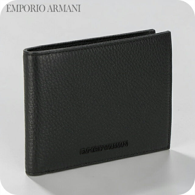 エンポリオ・アルマーニ 二つ折り財布 二折財布 メンズ ブランド EMPORIO ARMANI CHINA Y4R166-Y068E 80001 ブラック