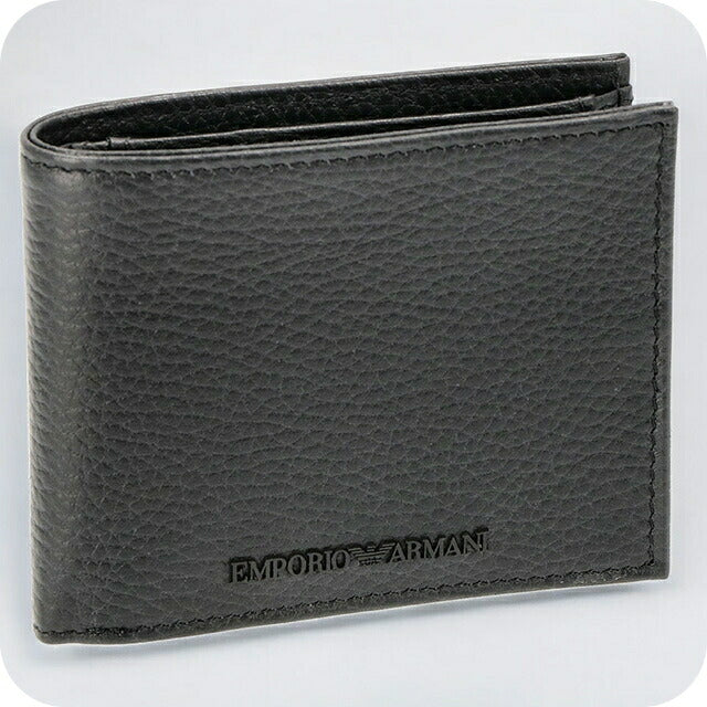 エンポリオ・アルマーニ 二つ折り財布 メンズ ブランド EMPORIO ARMANI Y4R167Y068E 80001 ブラック Y4R167Y068E-80001
