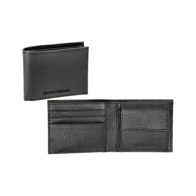 エンポリオ・アルマーニ 二つ折り財布 メンズ ブランド EMPORIO ARMANI Y4R167Y068E 80001 ブラック Y4R167Y068E-80001