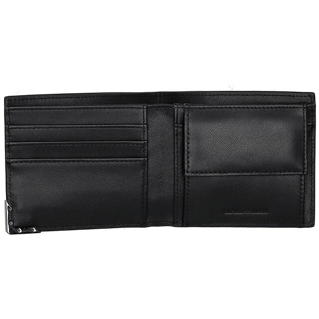 エンポリオ・アルマーニ 二つ折り財布 メンズ ブランド EMPORIO ARMANI Y4R167YQ82X 80001 ブラック Y4R167YQ82X-80001