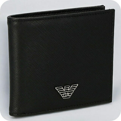 エンポリオ・アルマーニ 二つ折り財布 メンズ ブランド EMPORIO ARMANI Y4R168Y138E 81072 ブラック Y4R168Y138E-81072