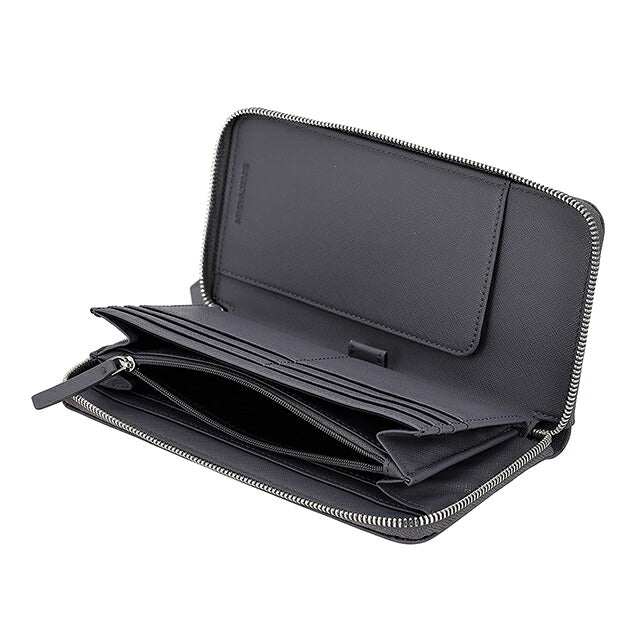 エンポリオ・アルマーニ 長財布 メンズ ブランド EMPORIO ARMANI China Y4R169-Y138E UA083 グレー ウォレット 高級 おしゃれ プレゼント 実用的