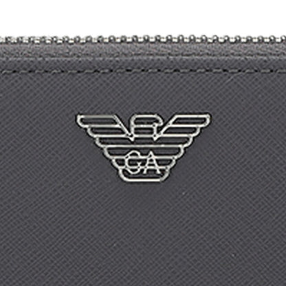 エンポリオ・アルマーニ 長財布 メンズ ブランド EMPORIO ARMANI China Y4R169-Y138E UA083 グレー ウォレット 高級 おしゃれ プレゼント 実用的