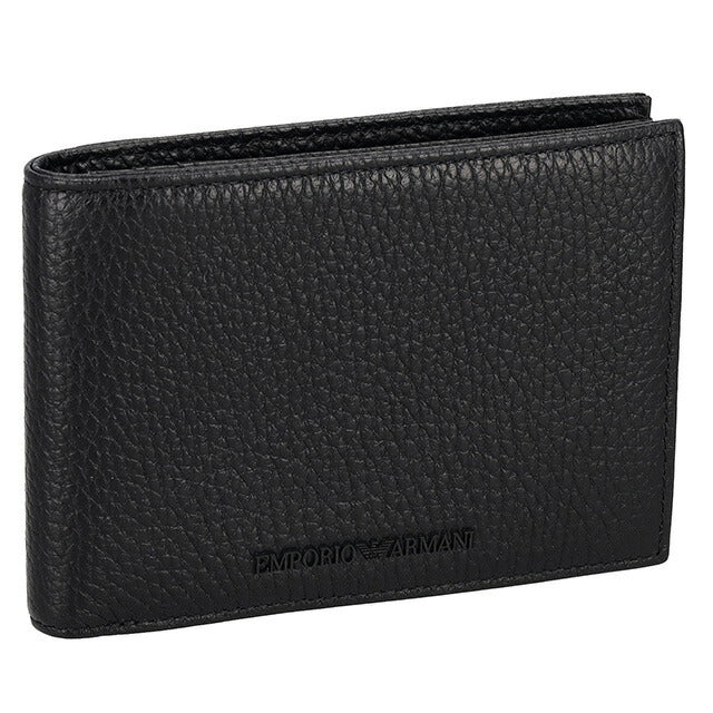 エンポリオ・アルマーニ 二つ折り財布 メンズ ブランド EMPORIO ARMANI Y4R222Y068E 80001 ブラック Y4R222Y068E-80001