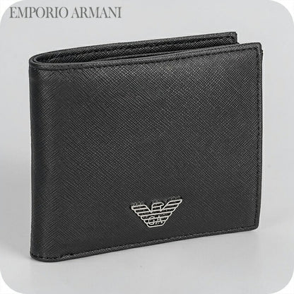 エンポリオ・アルマーニ 二つ折り財布 二折財布 メンズ ブランド EMPORIO ARMANI TUNISIA Y4R237-Y138E 81072 ブラック