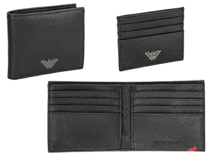 エンポリオ・アルマーニ 二つ折り財布 二折財布 メンズ ブランド EMPORIO ARMANI TUNISIA Y4R237-Y138E 81072 ブラック