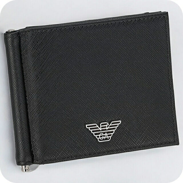 エンポリオ・アルマーニ 二つ折り財布 メンズ ブランド EMPORIO ARMANI Y4R502Y138E 81072 ブラック Y4R502Y138E-81072