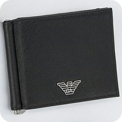 エンポリオ・アルマーニ 二つ折り財布 メンズ ブランド EMPORIO ARMANI Y4R502Y138E 81072 ブラック Y4R502Y138E-81072