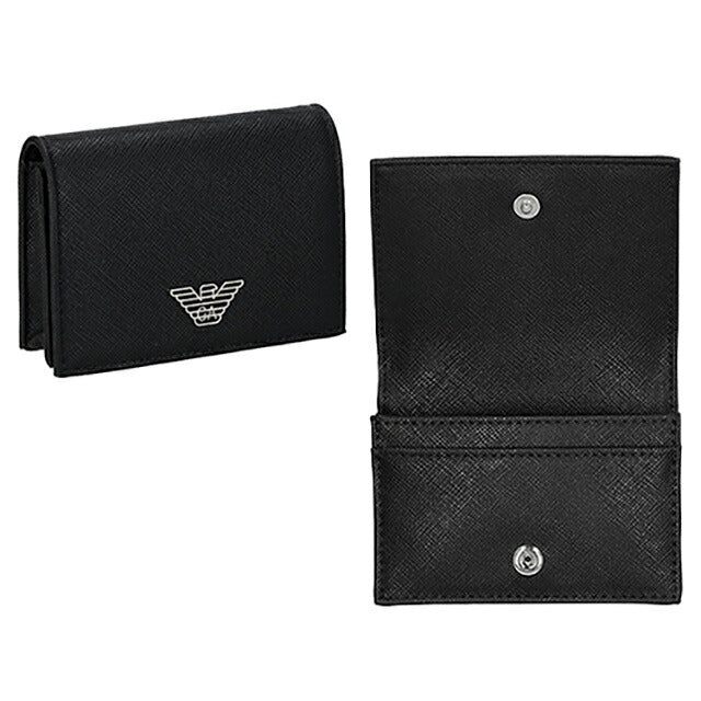 エンポリオ・アルマーニ 名刺入れ メンズ ブランド EMPORIO ARMANI Y4R576-Y138E 81072 ブラック 高級 おしゃれ プレゼント 実用的