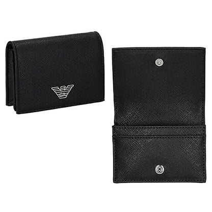 エンポリオ・アルマーニ 名刺入れ メンズ ブランド EMPORIO ARMANI Y4R576-Y138E 81072 ブラック 高級 おしゃれ プレゼント 実用的