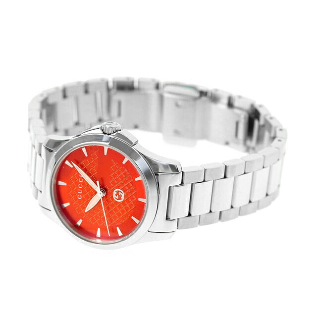グッチ 腕時計 YA1265049 コーラルレッド シルバー GUCCI グッチ 腕時計 レディース Gタイムレス G-Timeless ロゴ