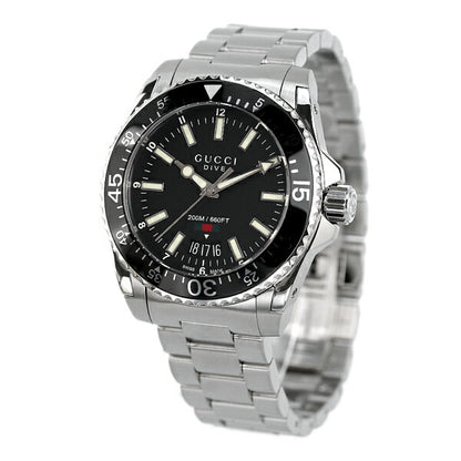 グッチ ダイヴ 40mm 腕時計 ブランド メンズ YA136301A ブラック YA136301A