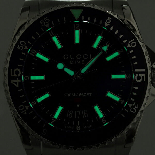 グッチ ダイヴ 40mm 腕時計 ブランド メンズ YA136301A ブラック YA136301A