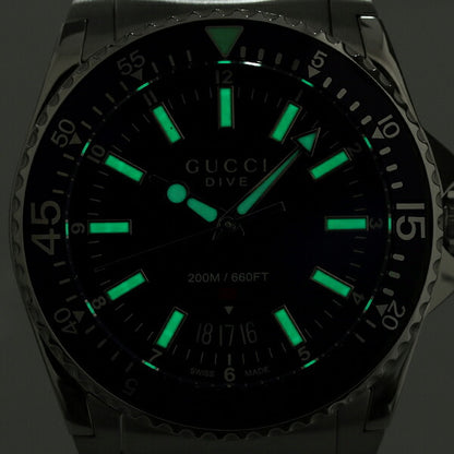 グッチ ダイヴ 40mm 腕時計 ブランド メンズ YA136301A ブラック YA136301A