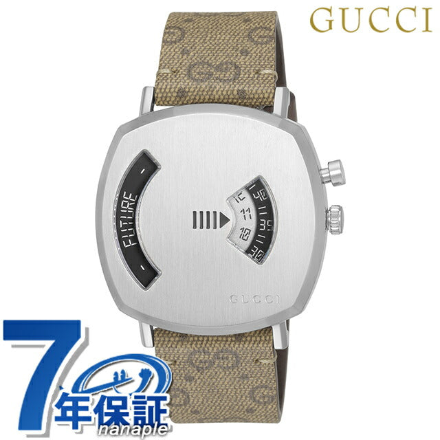 Gucci grip 腕時計　シルバー ケース付き グッチの腕時計「グリップ」GGロゴを施したケースの新作、小窓