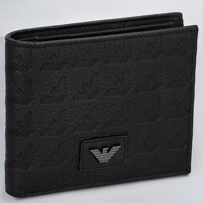 エンポリオ・アルマーニ 二つ折り財布 メンズ ブランド EMPORIO ARMANI YEM122YQ67I 80001 ブラック YEM122YQ67I-80001