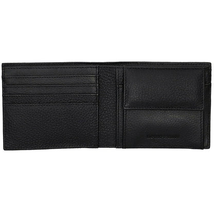 エンポリオ・アルマーニ 二つ折り財布 メンズ ブランド EMPORIO ARMANI YEM122YQ67I 80001 ブラック YEM122YQ67I-80001
