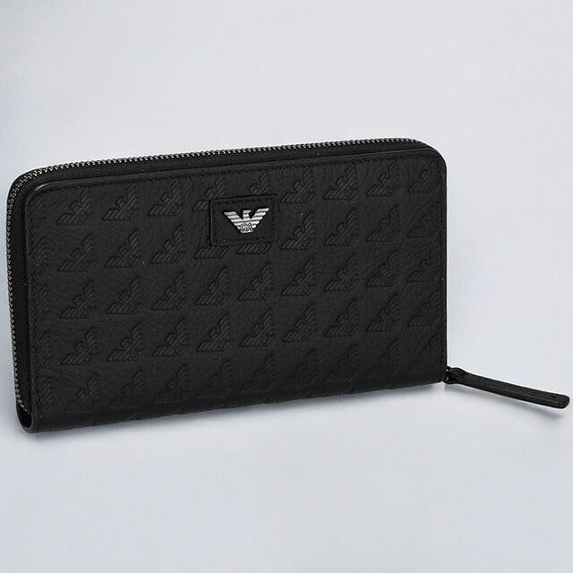 エンポリオ・アルマーニ 長財布 メンズ ブランド EMPORIO ARMANI YEME49YQ67I 80001 ブラック YEME49YQ67I-80001
